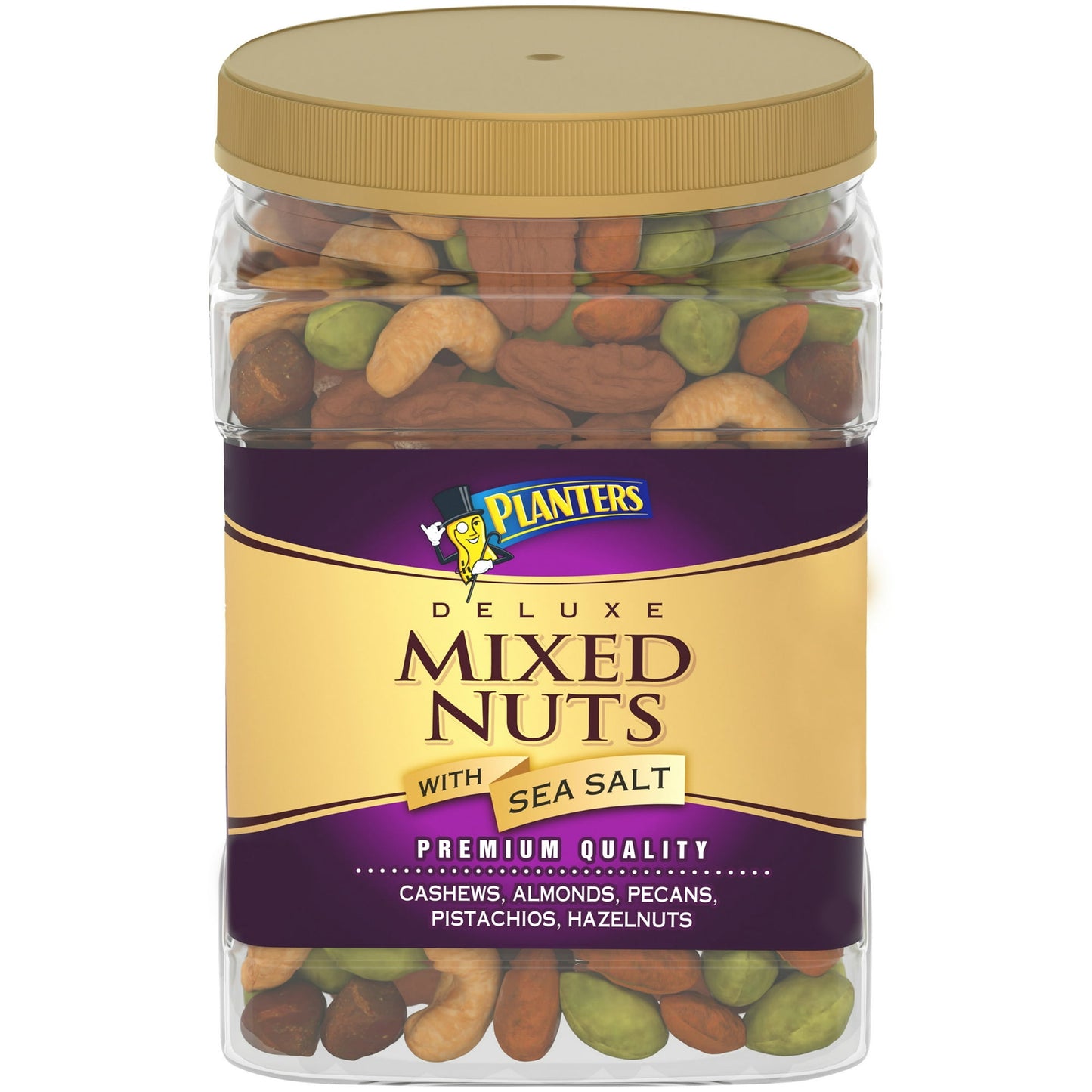 Planters Deluxe Mixed Nuts with Sea Salt, 34 Oz