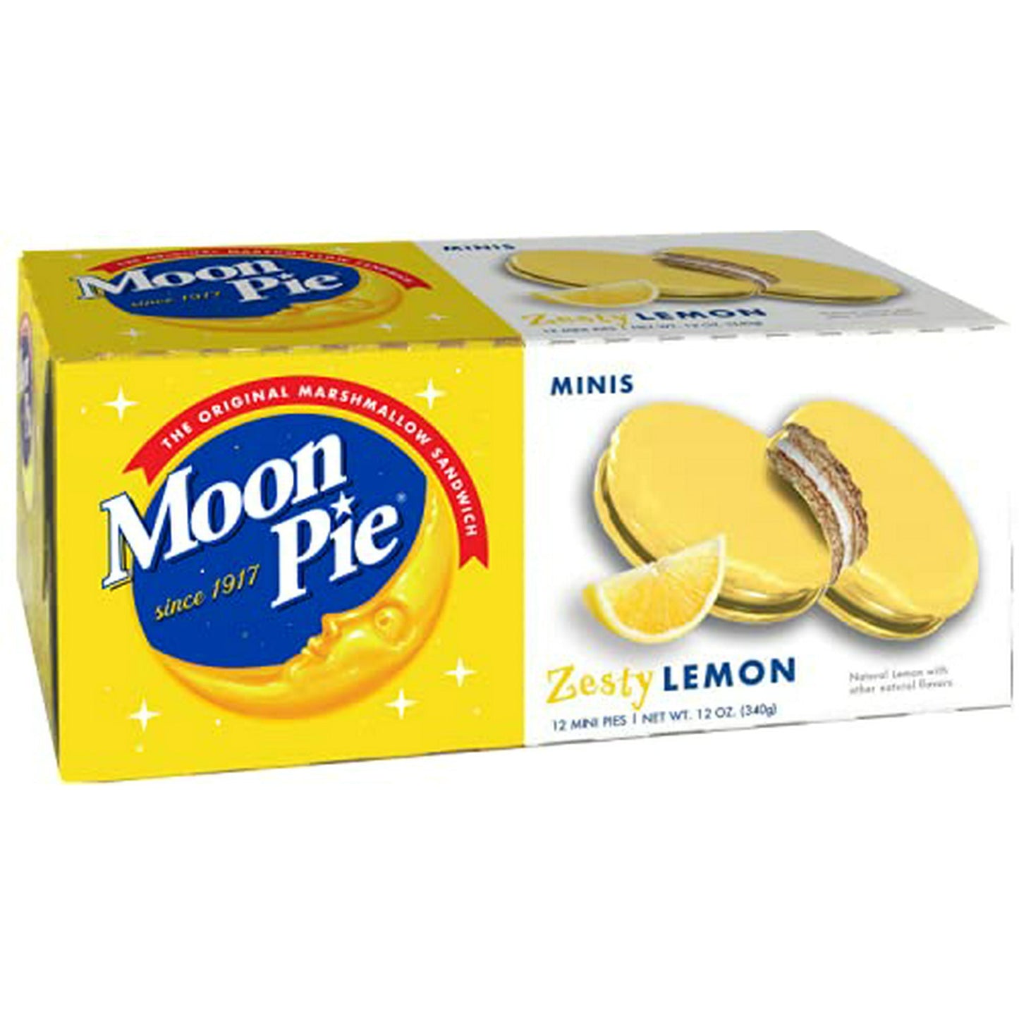 MoonPie Mini Lemon. Our Traditional Moon Pie Mini in new zesty Lemon Flavor!!