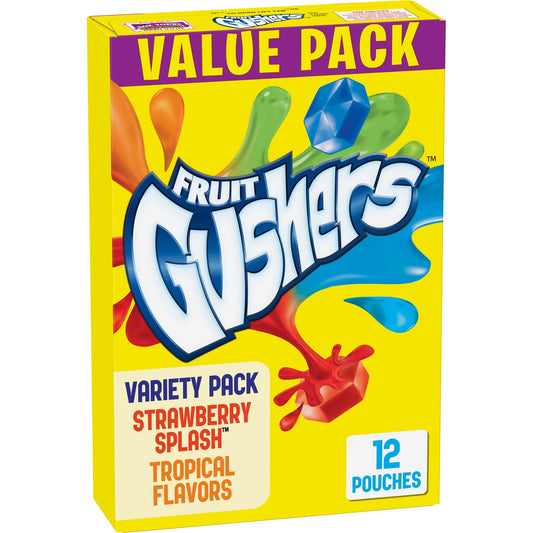 Betty Crocker Gushers Strawberry Splash and Tropical Flavors Value Pack