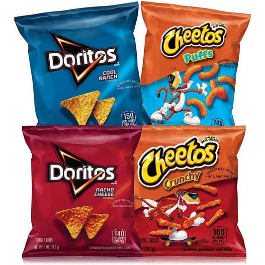 This Doritos and Cheetos Mix Multipack provides the perfect portion size and variety to keep your entire family happy. From the pantry to the lunch box, all you have to do is grab a pack and go. Frito-Lay’s Doritos and Cheetos Mix Multipacks are easy to carry, easy to store and easy to pack– it’s the perfect staple for every pantry. The Doritos and Cheetos Multipack features the following classic flavors: Cheetos Puffs, Cheetos Crunchy Cheese Flavored Snacks, Doritos Nacho Cheese, and Doritos Cool Ranch Fla