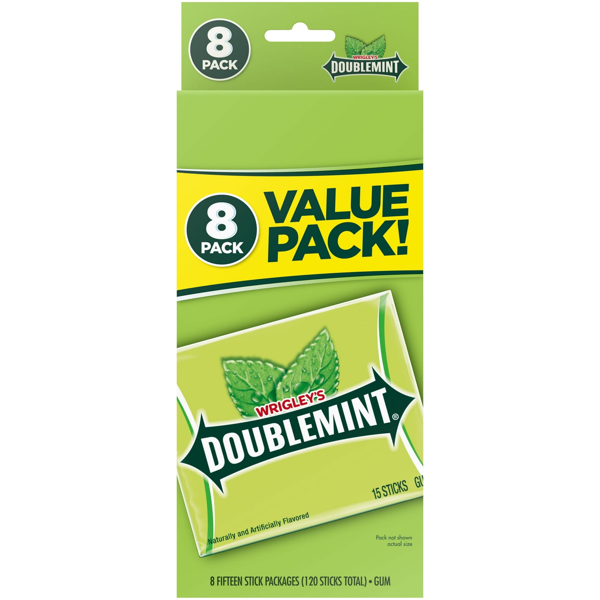 When you chews DOUBLEMINT Gum, you chews fun! These individually wrapped packs are a blast of mint flavor fun, perfect for parties and get-togethers! You can never have too many friends, and it's easy to make even more friends when you have a pack of DOUBLEMINT Gum on hand. Chewing this bite of mint nostalgia keeps you cool, and with 120 sticks in this bulk pack you'll have enough to share with friends, family and strangers. And a stranger is just a friend you haven't met yet! You'll be everyone's favorite 