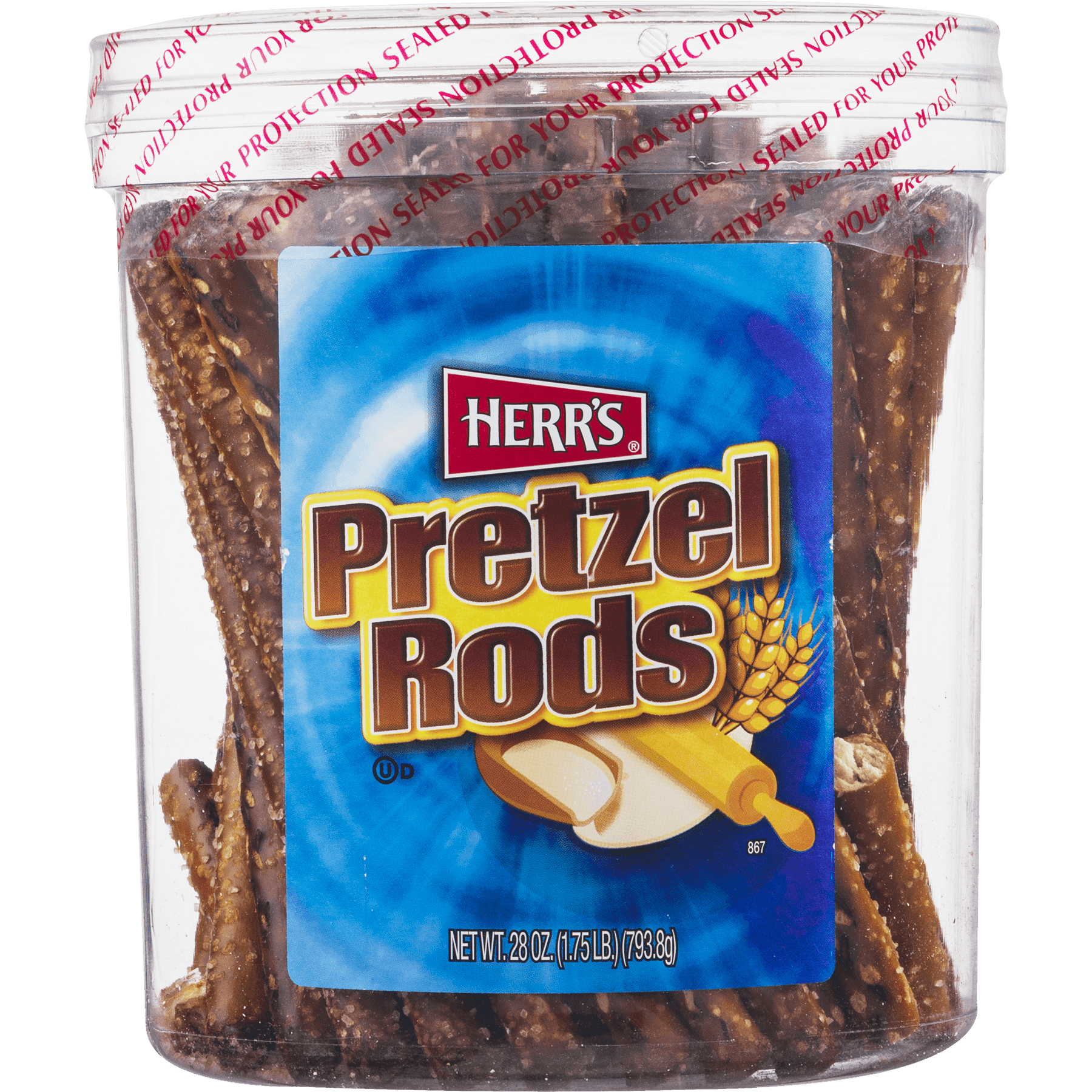 Herr's Pretzel Rods are the perfect snack to have anytime of the day. Great on their own or used in recipes. Crunchy pretzel rods are great for parties or to have between meals. The Pretzel Rods from Herr's are the perfect snack to add to your busy life. These crunchy pretzels are sure to satisfy your hunger pangs without making you fee guilty. These extra-light pretzels are easy to dip and makes for a great anytime snack. Plus, they come in an extra-wide tub, perfect for your next house party or barbecue.