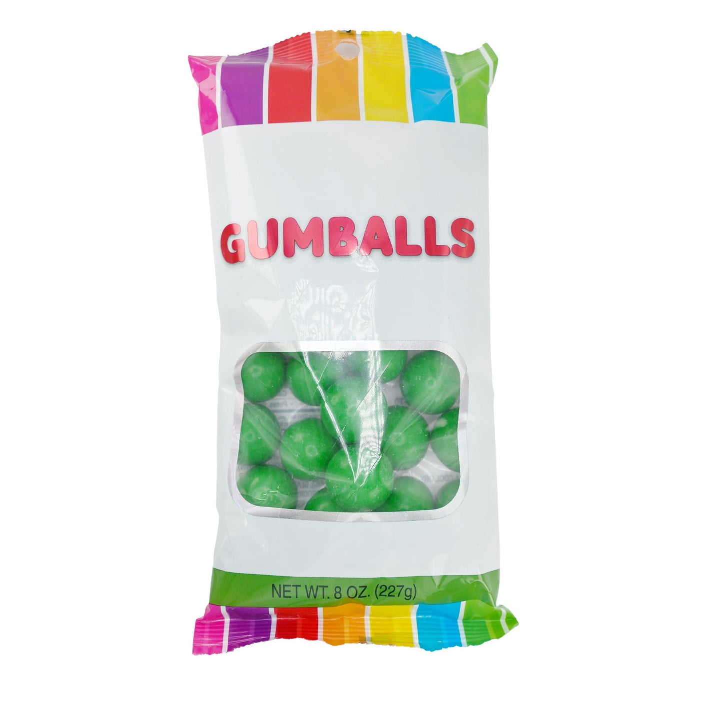 Experience a blast of flavors with Hilco's Green Apple Gumballs. Packed in an 8 oz bag, these green, chewy gumballs burst with a medley of green apple flavors in every bite. Ideal for parties, as gifts, or simply to brighten your day. Indulge in these fun gumballs - each chew takes you on a delightful journey through a spectrum of green apple tastes. Turn an ordinary moment into a colorful, taste-filled delight with each round of Green Apple Gumballs. Regular size, approximately 31 pieces.