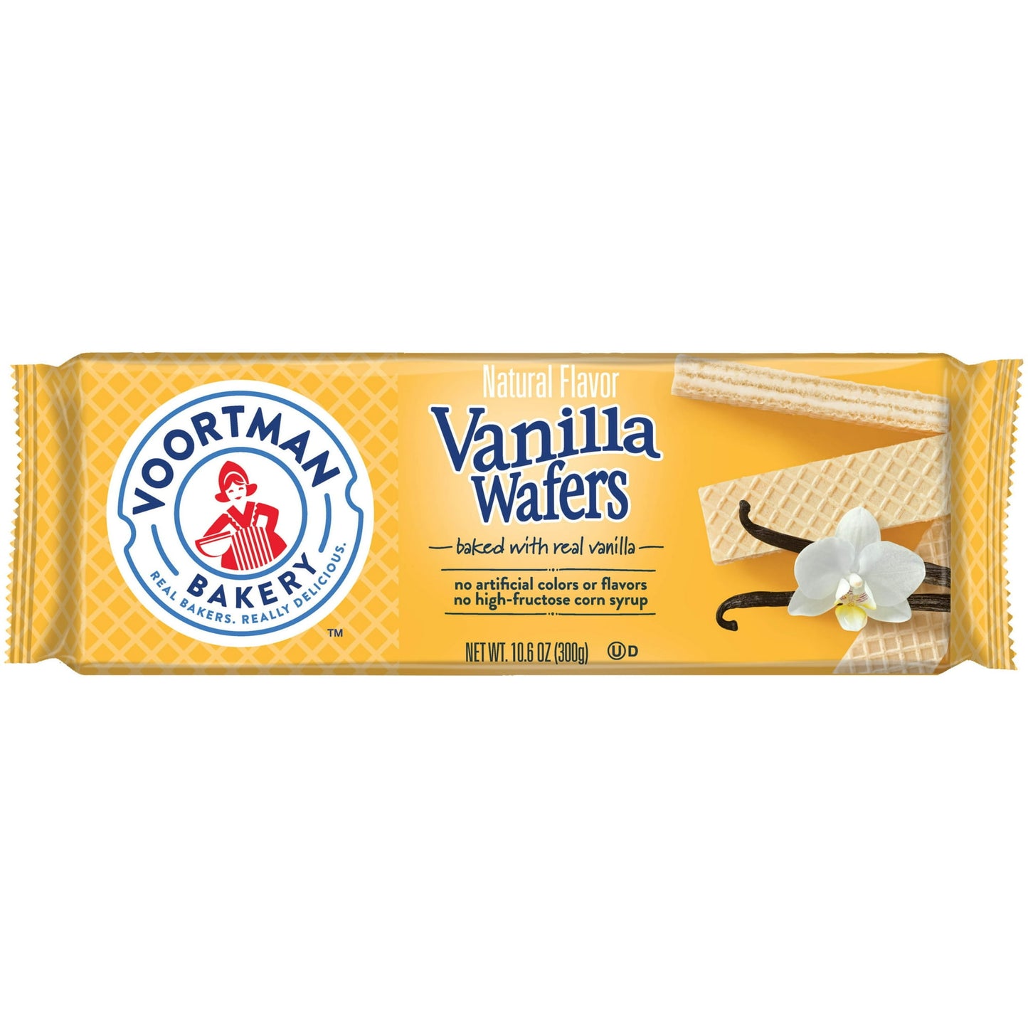 Take a carefree bite out of a delicious VOORTMAN Bakery Vanilla Wafers. These crispy wafers will flood your mouth with the taste of vanilla. Plus, they’re made with no high-fructose corn syrup, artificial colors, or flavors, so you can feel better about your treat. Break off one (or a few!) for yourself or your family and retreat to your favorite snacking spot. Any time is a great time for VOORTMAN wafers. Pair them with a cup of hot chocolate or cold glass of milk (or whatever you love to drink!). Make sna