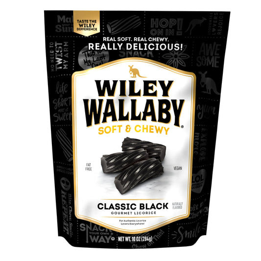 Licorice Lovers, rejoice! Wiley Wallaby Classic Black Licorice delivers an extraordinary snacking experience with its irresistibly soft and chewy texture, packed with an abundance of rich, authentic flavor. Every bite is a testament to our commitment to quality, ensuring a deeply satisfying treat that leaves you craving more. We’ve meticulously crafted this licorice to be fat-free and entirely devoid of dairy, making it a guilt-free indulgence that aligns with your wellness goals. With every piece bursting 