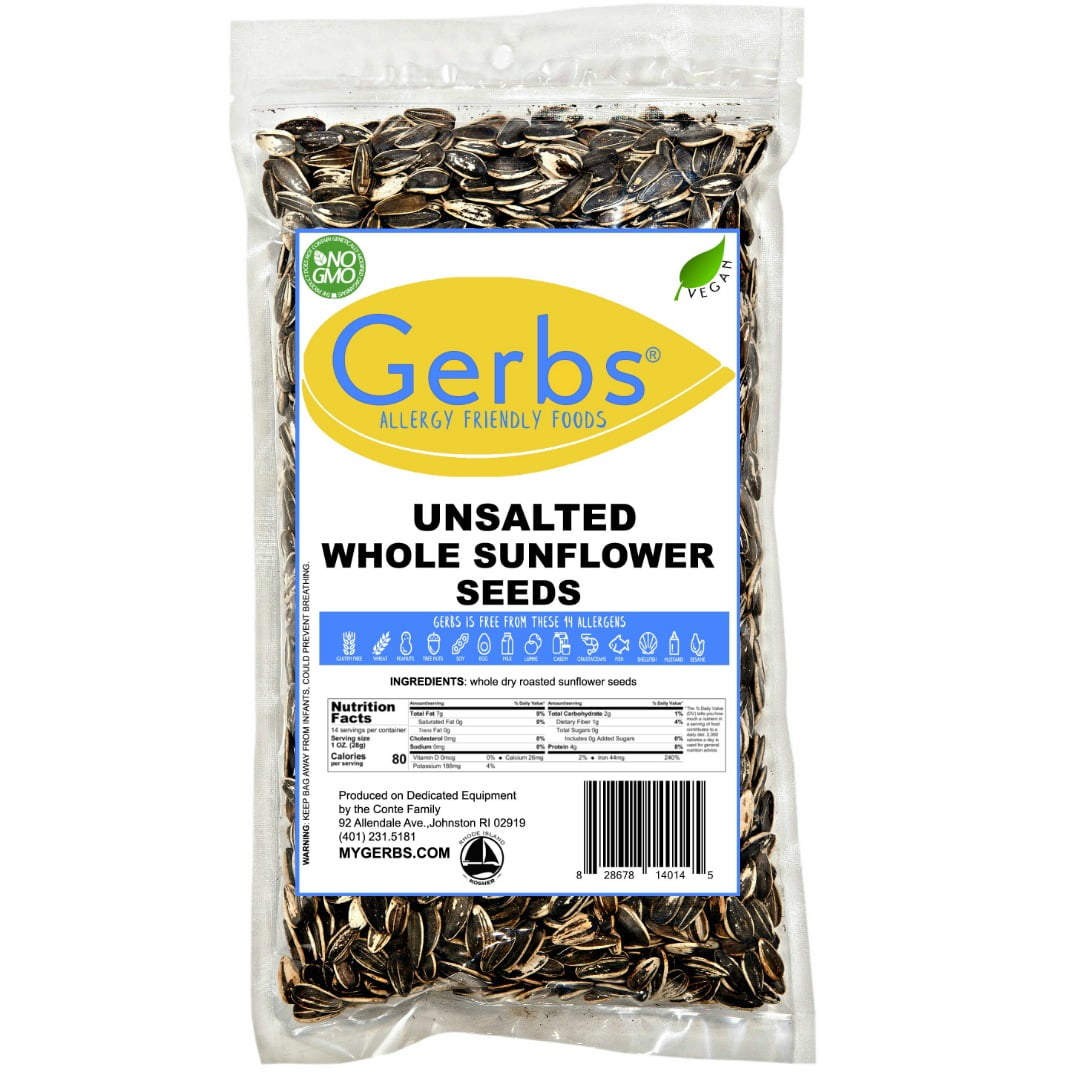 Nutritional Value Gerbs Whole Sunflower Seeds (in shell): Our fresh, delicious and crunchy sunflower seeds are incredible sources of health benefiting nutrients, minerals, antioxidants and vitamins. Much of their calories come from fatty acids. The seeds are especially rich in poly-unsaturated fatty acid linoleic acid, which comprise more 50% fatty acids in them. They are also good in mono-unsaturated oleic acid that helps lower LDL or “bad cholesterol” and increases HDL or “good-cholesterol” in the blood. 