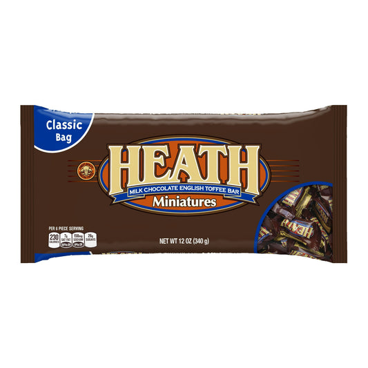 HEATH Toffee Bars are always a hit with chocolate lovers young and old. If you donât have time for a whole bar, try these mouthwatering miniatures.