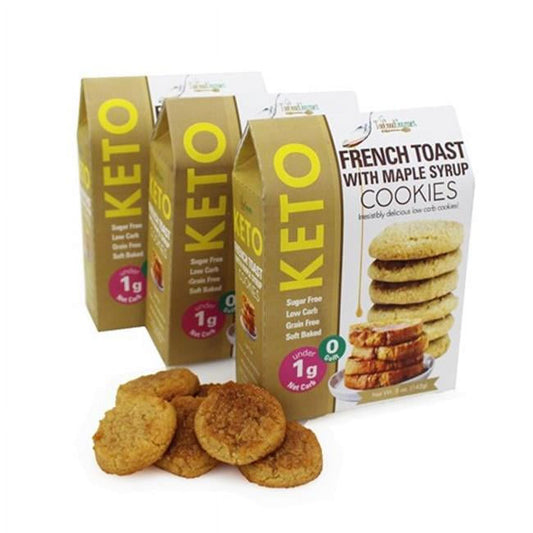 Too Good Gourmet Keto Cookies, Soft-Baked Healthy Snacks, Sugar and Grain-Free Low Carb Keto Snacks, Healthy Sweets with Less Than 2g Net Carbs (Pack of 3, 5oz Boxes, French Toast)