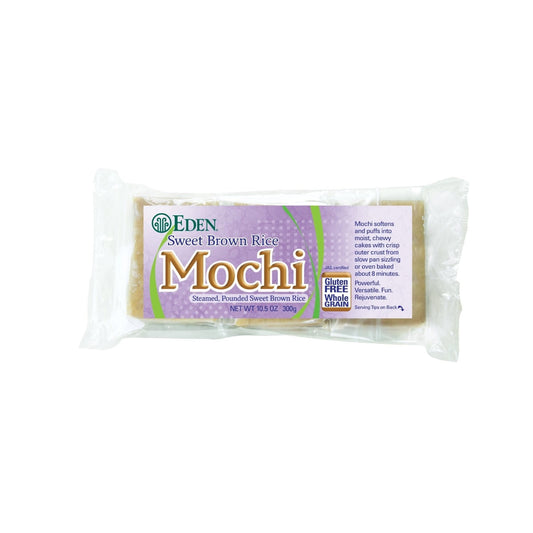 Steamed, Pounded Sweet Brown RiceGluten FreeWhole GrainSix high energy pieces of Mochi. Quick Easy Tasty-for versatile power, pan sizzle with a little oil & plate with drops of shoyu. Free Of Gluten. Disclaimer These statements have not been evaluated by the FDA. These products are not intended to diagnose, treat, cure, or prevent any disease.