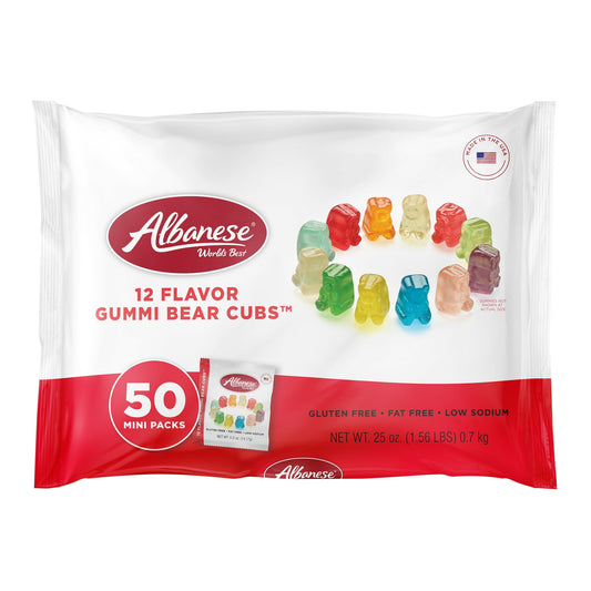 For more than 30 years, Albanese has made the World's Best Gummies in the United States by using our simple recipe for success: putting flavor and texture first, always finding a better way, and never taking ourselves too seriously. Albanese Confectionery is a certified women-owned business. Look for the Gummi with the “A”; on the Tummy to make sure you have the World's Best in your hands. We believe you deserve the World's Best gummies using the World's Best ingredients made by the World's Best people. Ope