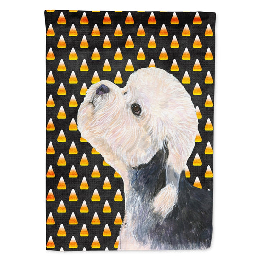 Carolines Treasures SS4296-FLAG-PARENT Dandie Dinmont Terrier Candy Corn Halloween Portrait Flag multicolor This design is available in both the garden size (small) and the house size (large).