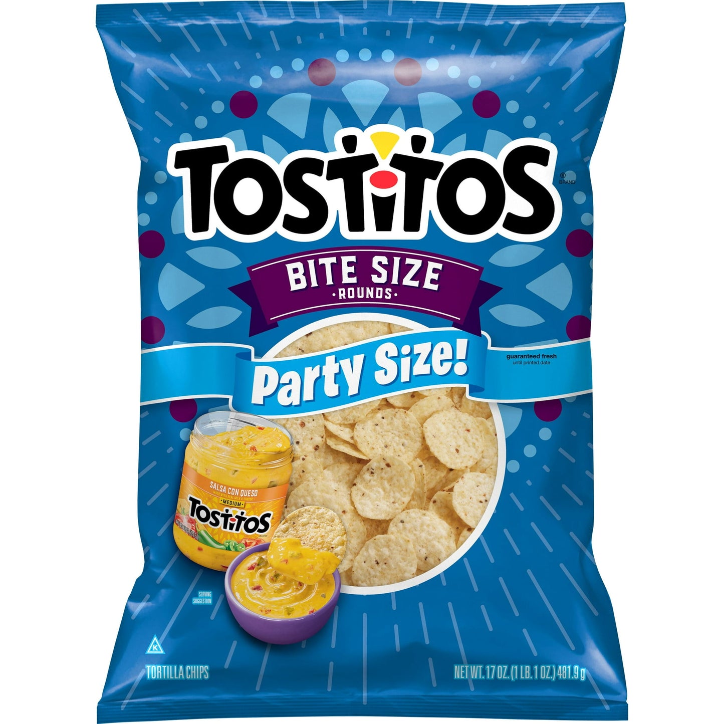 TOSTITOS are more than tortilla chips and dips—they're an invitation to catch up with friends, so Get Together Already! TOSTITOS Tortilla Chips come in a variety of shapes, sizes and flavors, but they all have two things in common - they're completely dippable and totally delicious. Tostitos salsas are made with real chunks of garden vegetables, and Tostitos dips are so creamy, you can't resist either! Nothing pairs better with TOSTITOS Tortilla Chips, except maybe a group of friends.