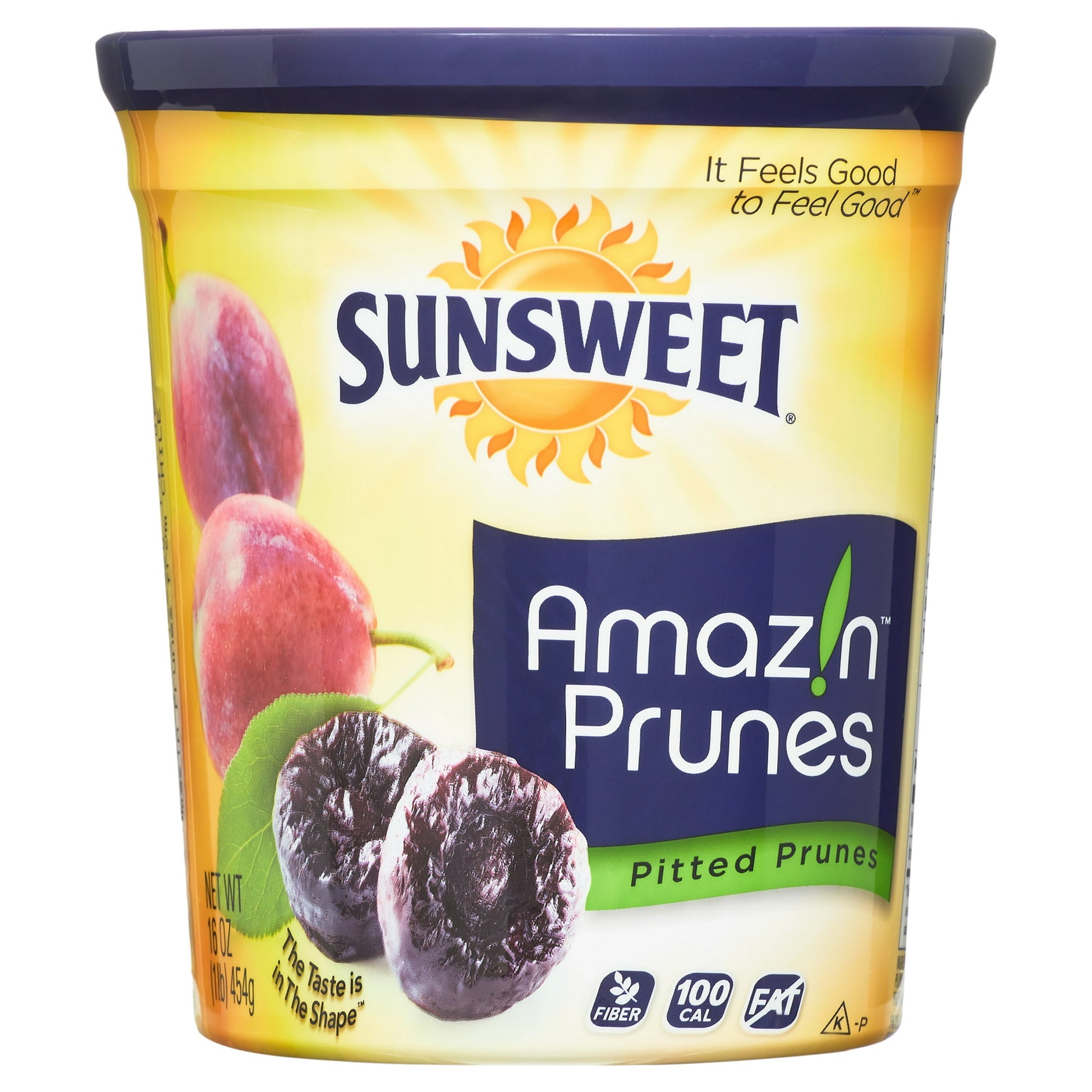 Sunsweet Pitted Prunes are a premium product known for their quality and health benefits. California Grown: These prunes are sourced from California, ensuring high-quality fruit. Preservative-Free: They contain no preservatives, allowing the natural, sweet flavor of the prunes to shine through. Nutrient-Rich: A good source of dietary fiber, magnesium, and potassium, which support digestive health, bone health, and heart health. Sunsweet® Amazin Prunes Ready to Serve. Prepared from dried prunes in heavy syru