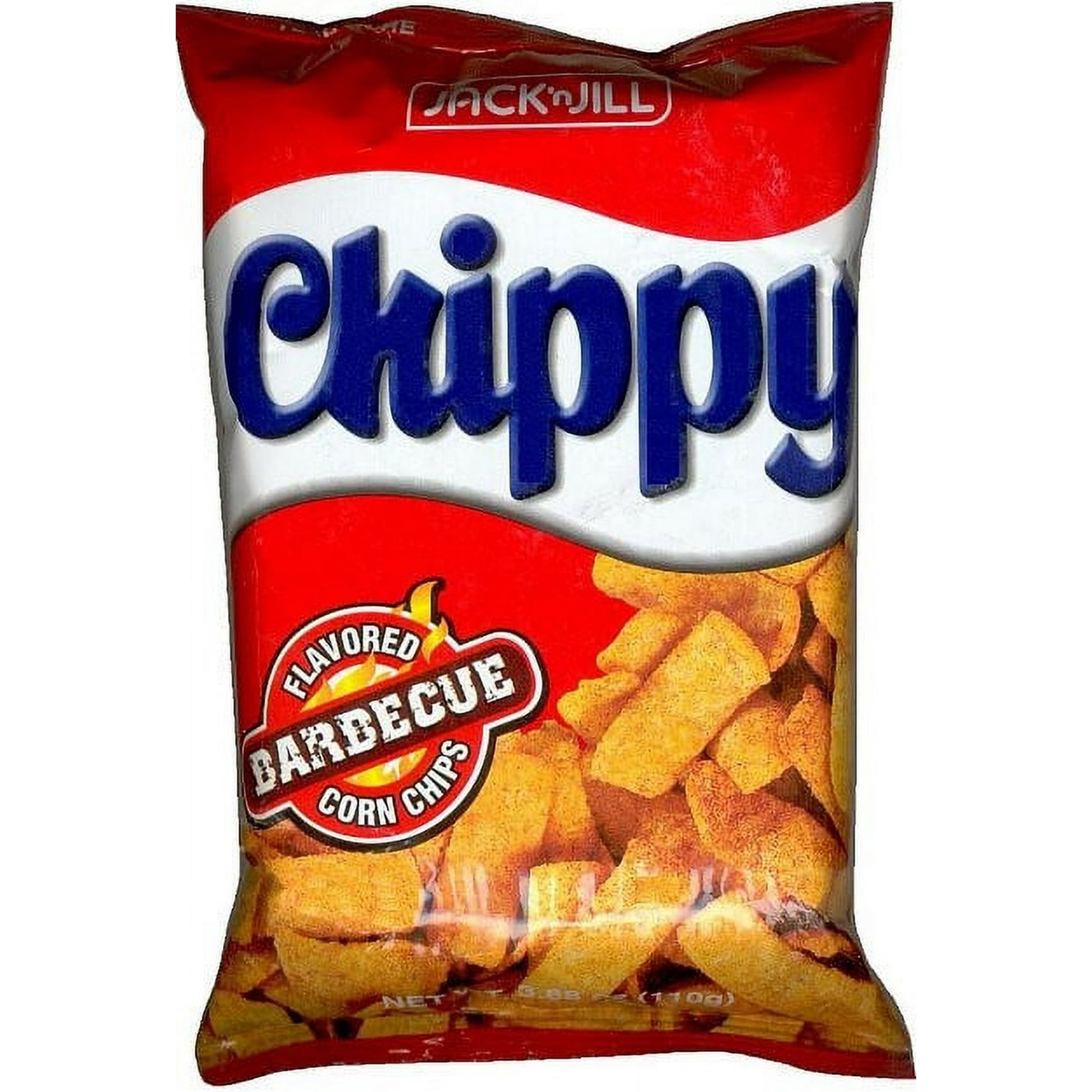 A crunchy Filipino corn chip featuring a barbecue flavor that will delight your senses! Guess there's no explaining the craving for CHIPPY Barbecue corn chips from Jack'n Jill. It could be the original crunch that makes it everybody's favorite. Or it could be the taste of barbecue so rich, would you imagine we've given you even more? Maybe it's the crunch and the flavor. Or the flavor and the crunch. Pair theses chips with a refreshing beverage for the perfect snacking experience that everybody knows that w