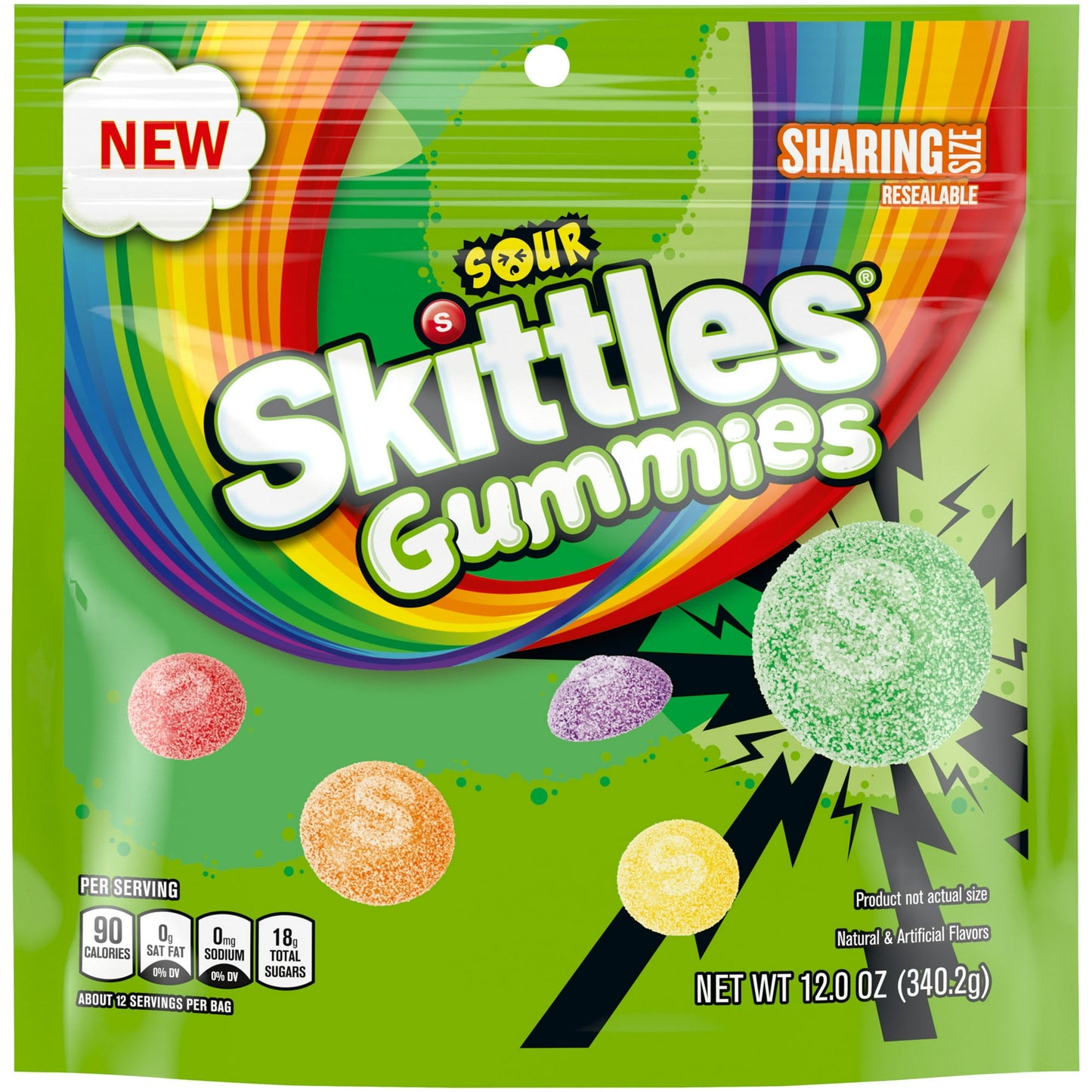 STOP SCROLLING! You asked for SKITTLES Gummies - We said "Let's Do It!" Now, we are taking fruity chewy candy deliciousness to the next level with all NEW SKITTLES Sour Gummies Assortment. Enjoy everything you love about SKITTLES Sour candy now in chewy gummy candy form. A soft and fruity mix of sour strawberry, sour green apple, sour lemon, sour orange, and sour grape flavored assorted chewy candy. Each SKITTLES Sour Gummy is dime-sized, provides a highly satisfying chew (especially when you eat more than 