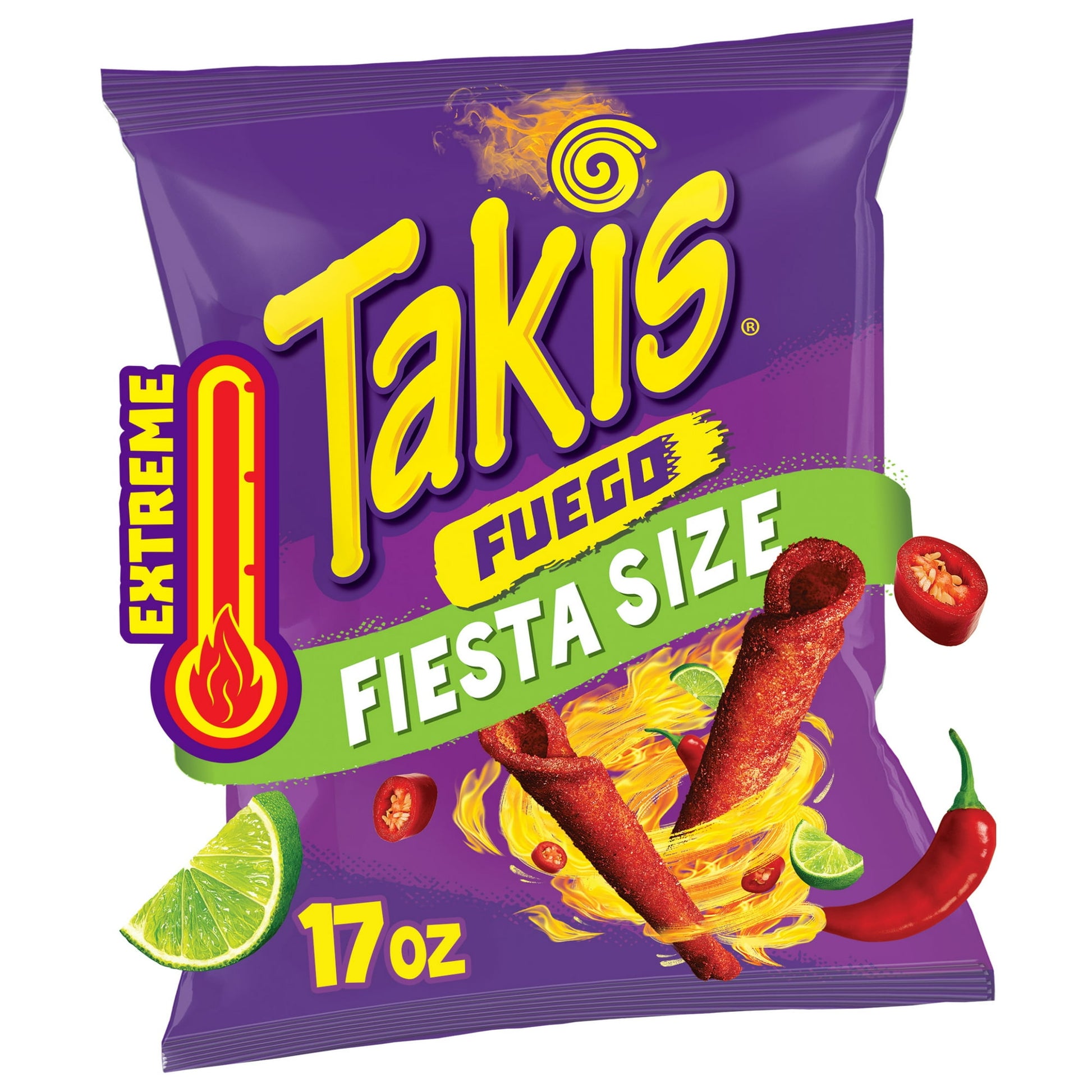 Transform snack time with Takis snacks! These spicy chips and hot peanuts deliver an unbeatable crunch and an unexplored universe of sensational flavor combinations that your taste buds will love. Whether you are at school, hanging out with friends, on game day, or a trip adventure, Takis makes for the perfect snack that will satisfy your cravings. Flavored with a variety of spicy combinations, these salty snacks are delicious and great for sharing on-the-go. Get a variety pack, snack or sharing size bag fo