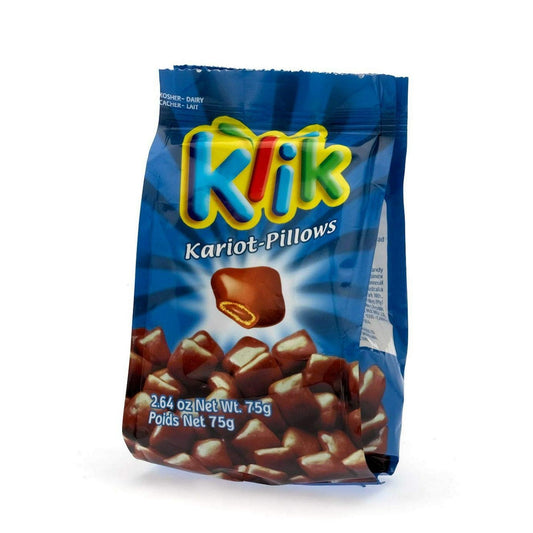 Klik Milk Chocolate Coated Nougat Crunch Kariot-Pillows, 2.64 oz