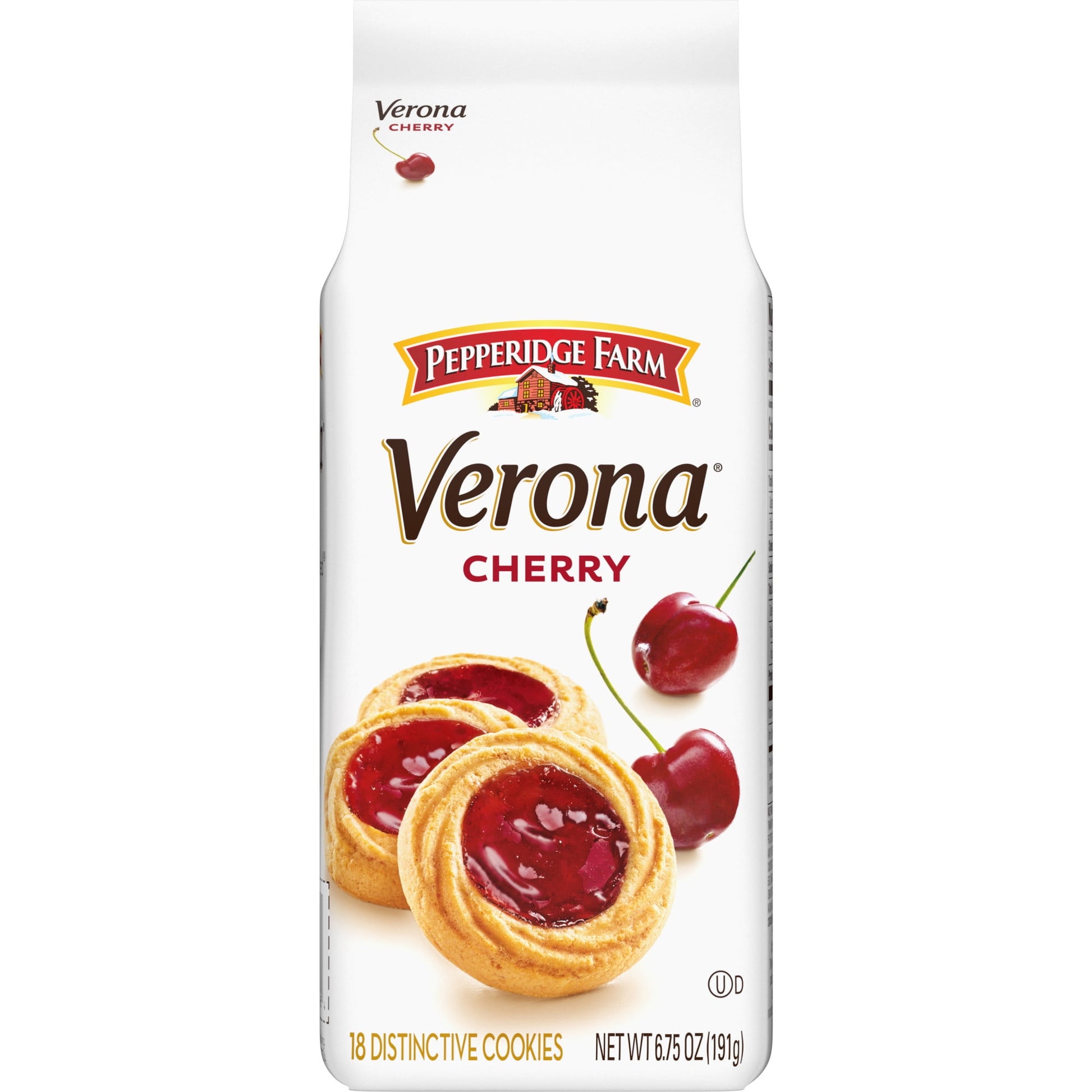 Any time you’re looking for a fruit-flavored indulgence, look no further than Pepperidge Farm Verona Cherry Thumbprint Cookies. They bring the bright flavor of cherry like never before, creating a delicious treat for your taste buds. Golden baked to a delicate crisp, they’re accented by the sweetness of fruit - simply scrumptious! Enjoy the essence of the Pepperidge Farm Verona, our classic thumbprint cookie in bright cherry, whenever the mood strikes. Full of fruit-forward flavor, hand-crafted deliciousnes