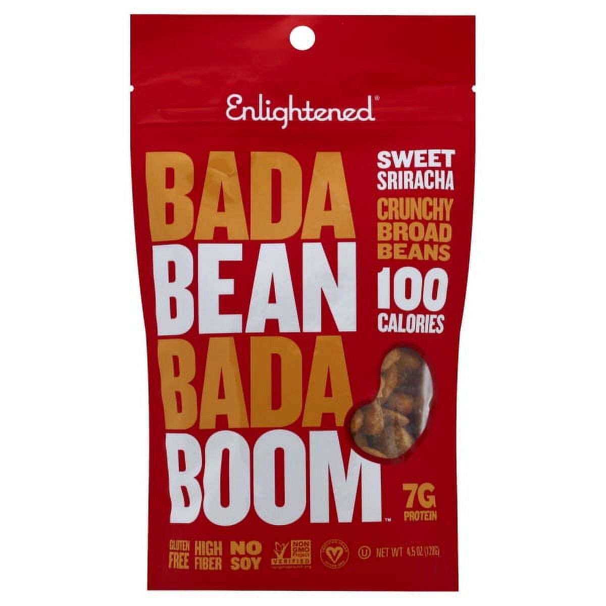 AT ENLIGHTENED, WE BELIEVE THAT FOOD SHOULD MAKE YOU FEEL AS GOOD AS IT TASTES. OUR FLAVORS ARE ELEVATED WITH QUALITY INGREDIENTS THAT MAKE YOUR FAVORITE INDULGENCES NUTRITIONALLY SOUND. ENJOYED AROUND THE WORLD FOR THEIR DELICIOUS FLAVOR AND SATISFYING CRUNCH, BROAD BEANS ARE A NUTRITIONAL POWERHOUSE PACKED WITH PROTEIN AND FIBER. WITH 7G OF PLANT-BASED PROTEIN PER SERVING, THESE ARE A SATISFYING, SPICY SNACK FOR WHEN YOU'RE ON THE GO. INCLUDES ONE 4.5 OZ. BAG. SEE NUTRITION FACTS PANEL FOR ALLERGENS. ENJO