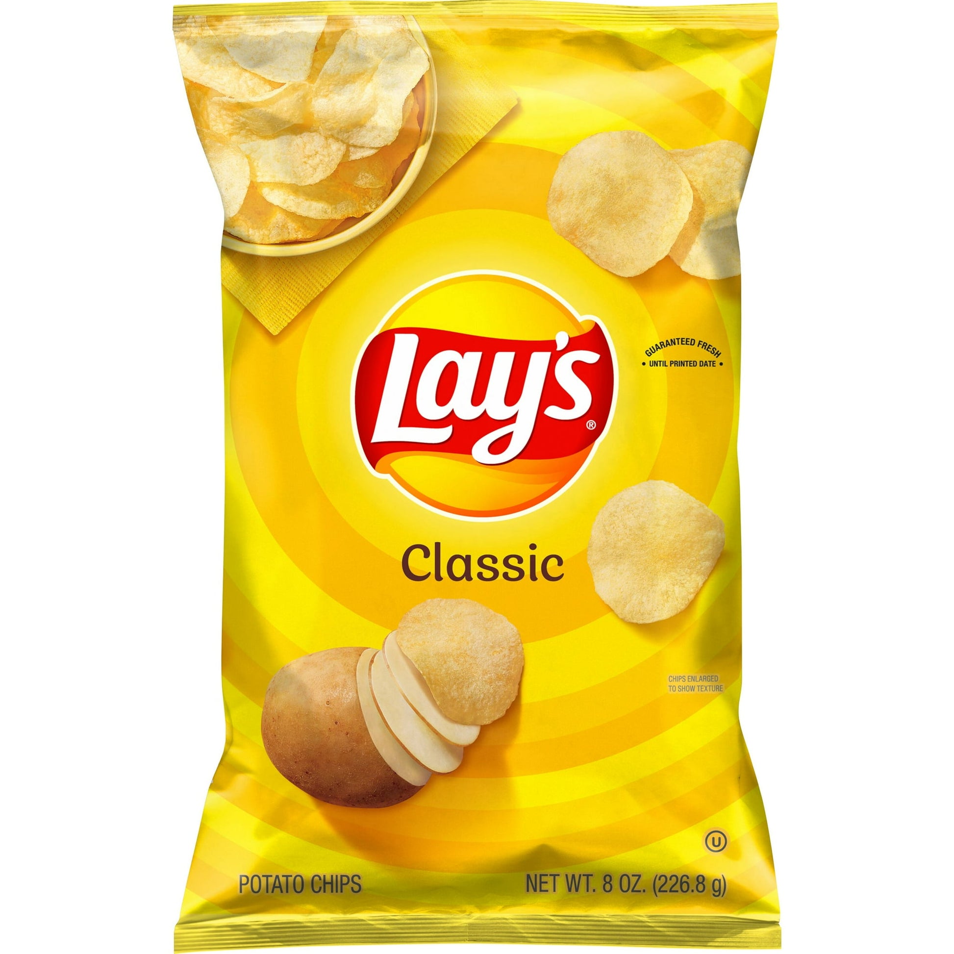 It all starts with farm-grown potatoes, cooked and seasoned to perfection. So every LAY'S potato chip is perfectly crispy and full of fresh potato taste. Happiness in Every Bite. Perfect for your next family gathering!