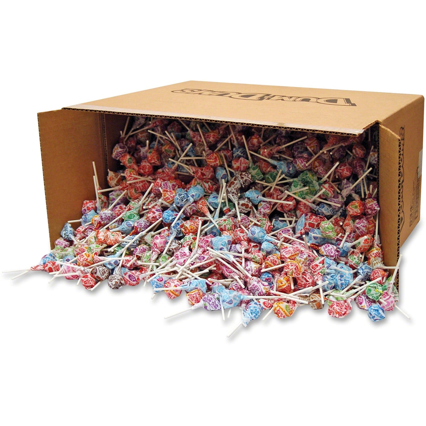 Dum Dum Pops Original Candy - Blue Raspberry, Butterscotch, Watermelon, Sour , Grape, Strawberry, Cherry, Orange, Mango, Cotton Candy, Cream Soda, .. - Gluten-free - 30 lb - 1 / Carton. This classic lollipop comes in mouthwatering flavors that may include blue raspberry, cotton candy, cream soda, root beer, butterscotch, watermelon, sour , mango, dulce de leche, grape, blueberry, strawberry, fruit punch, cherry, bubblegum, orange and the famous mystery flavor. Gluten-free recipe is free of the top common al