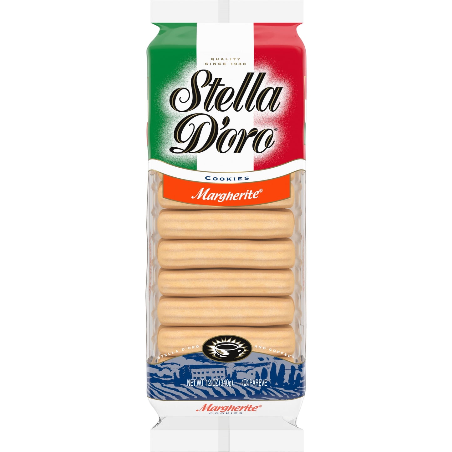 Stella D'oro Margherite cookies are the perfect complement to your favorite cup of coffee. These lightly sweet vanilla flavored cookies have that famous Stella D'oro Italian touch of great taste, tradition and quality. Since 1930, Stella D'oro has given consumers an authentic Italian bakery experience with every bite. Today, Stella D'oro's line of high-quality products includes a delectable variety of Italian-style cookies, breakfast treats, and baked to golden perfection breadsticks. Shelf-stable product.