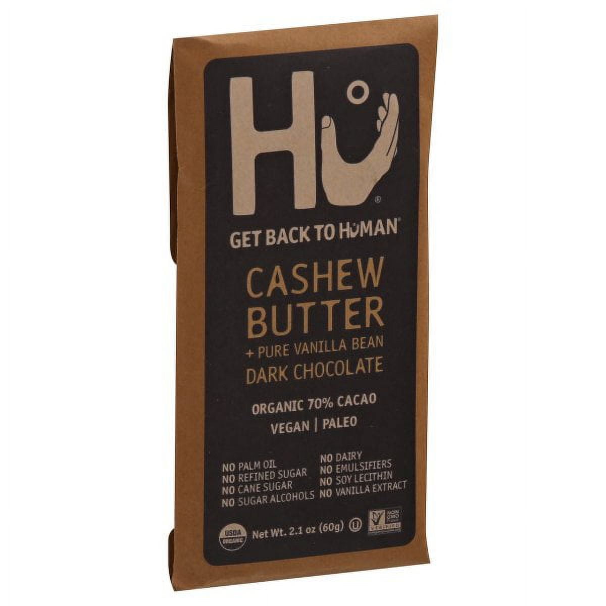 Our Organic Cashew Butter Vanilla Bean Dark Chocolate Bar is 2.1 ounces of pure better-for-you bliss made from simple, close to nature ingredients. Our organic dark chocolate Bars say “NO” to dairy, making it a vegan product that packs enough flavor to impress the most skeptical chocolate lover. Made with organic cacao, our Dark Chocolate Bars boast a rich cocoa flavor with no bitterness. Our dark chocolate bars are proudly Paleo, Vegan, Organic, with no dairy, no soy, no emulsifiers, no soy lecithin, no gl