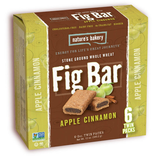 The Nature's Bakery Stone Ground Whole Wheat Apple Cinnamon Fig Bars help you to get the flavor you want for snack time. They're free of cholesterol and dairy. These Nature's Bakery fig bars are made only with natural ingredients.