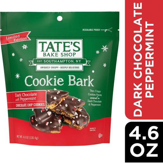 Tis the season for holiday flavors! This is a fun new twist on Tate’s Cookie Bark. Whether you’re enjoying the original Tate’s cookies, Tate’s Cookie Bark, or a seasonal spin on the classic treat, these cookies are always uniquely crispy, and deeply delicious. Craft baked with quality ingredients for a taste of homemade experience every time.