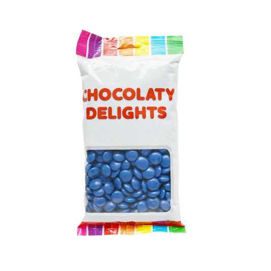 Elevate your snacking experience with Hilco Dark Blue Chocolate Delights! This 14 oz peg bag is filled with rich, velvety chocolate treats, coated in a deep blue candy shell. Whether you're curating a candy buffet or satisfying a midnight craving, these indulgent bites are the perfect choice. Dive into the luxurious fusion of dark chocolate and bold blue color today!