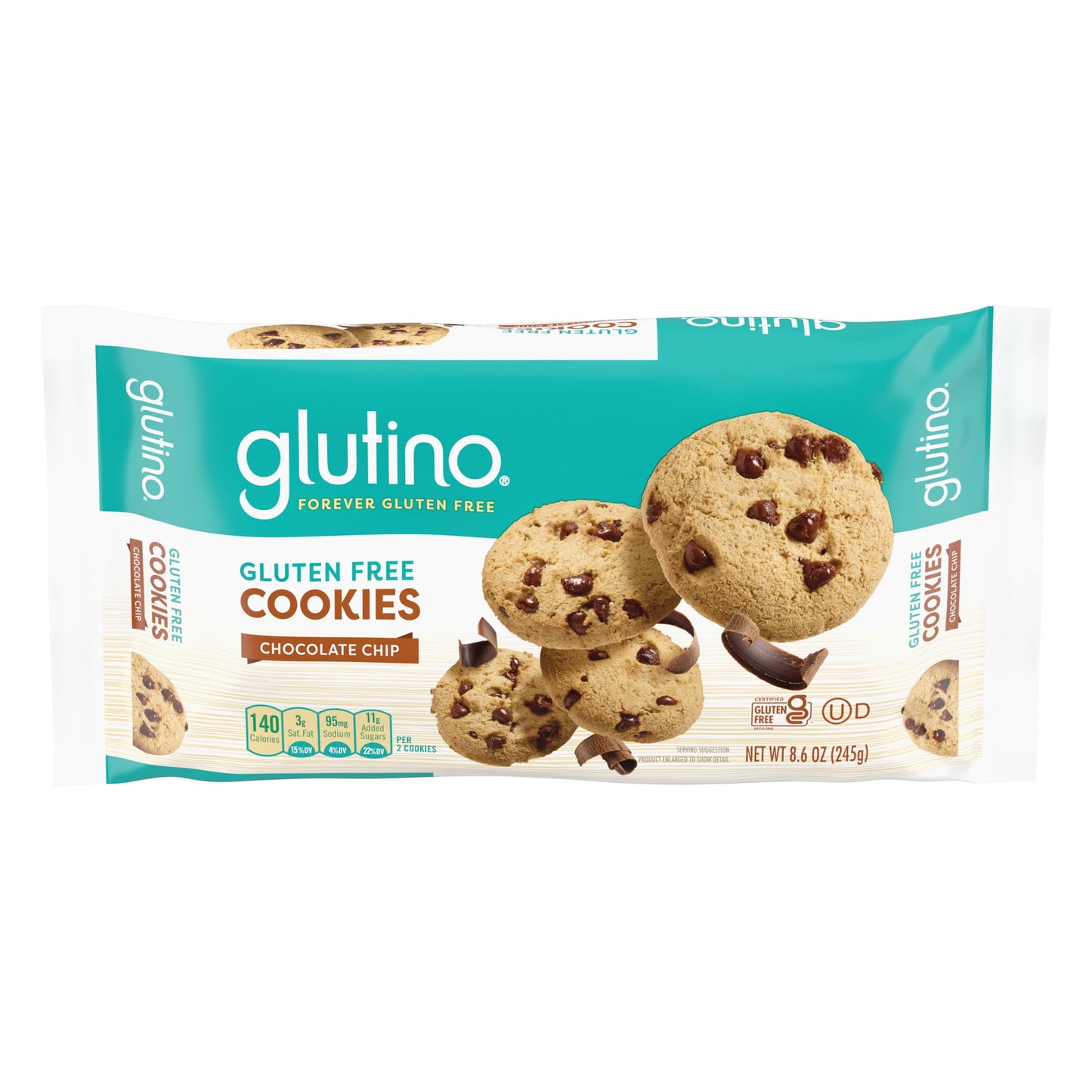 When you're craving a classic chocolate chip cookie but want to stick to a gluten free snack, Glutino Gluten Free Chocolate Chip Cookies are the perfect choice. These delicious gluten free treats have a crunchy cookie base that's loaded with semisweet chocolate chips, and make the perfect companion to a glass of milk or bowl of gluten free ice cream. Finally, a chocolate chip dessert that's so yummy, you'll forget it is gluten free. Glutino cookies are available in a variety of flavors so you never have to 