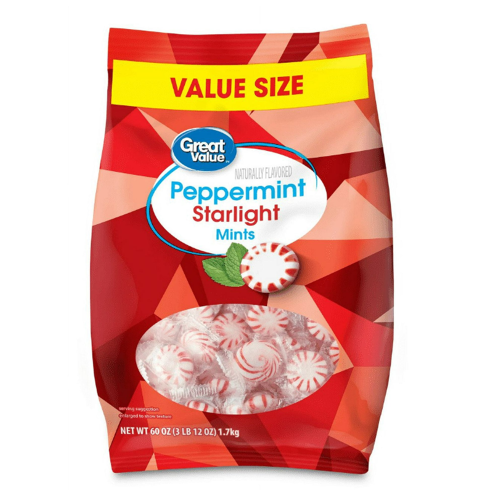 Great Value Peppermint Starlight Mints Hard Candy, 60 oz