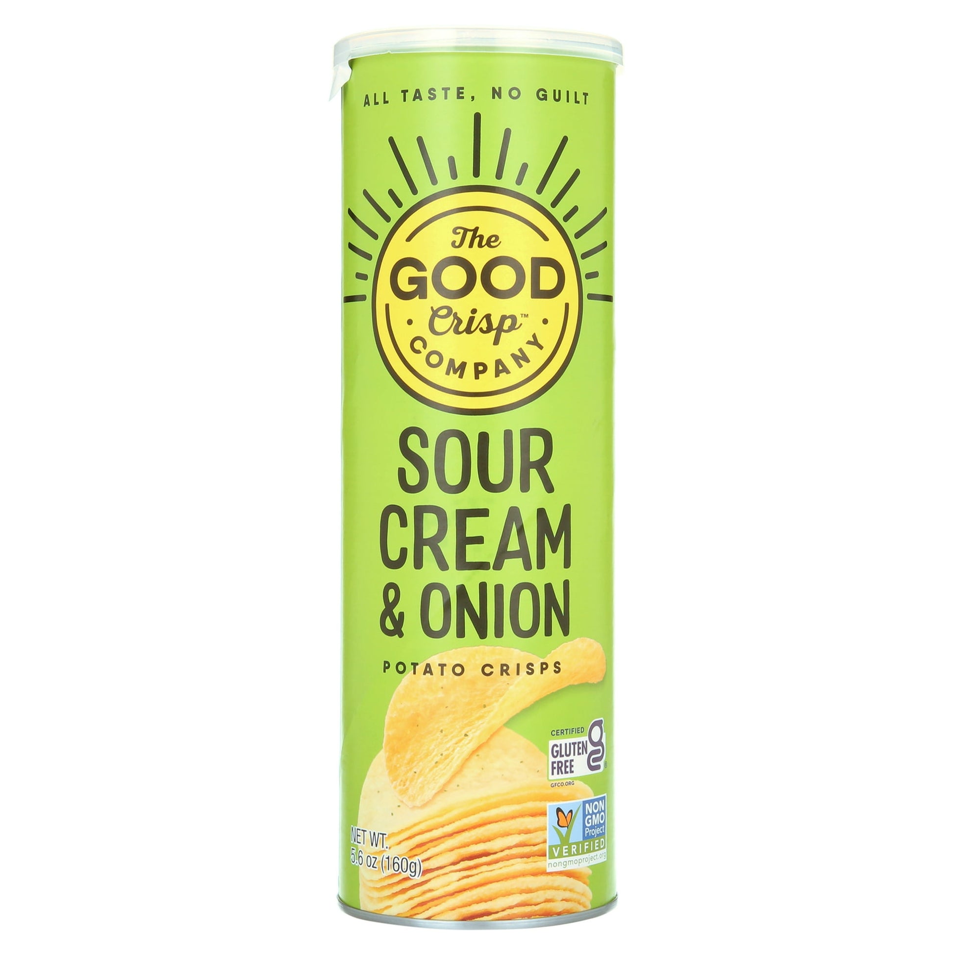 The Good Crisp Company Sour Cream & Onion Potato Snack Crisps are a storied flavor for the tastebud adventurer. Sour Cream & Onion is simply a classic and an all-time family favorite! We crafted a great tasting recipe that is free from gluten, MSG, and artificial flavors or colors. You are going to love this twist on a classic potato chip flavor! These potato chips are actually made with good ingredients (that you can pronounce) and come without the grease and guilt. It all started with a simple idea. The i