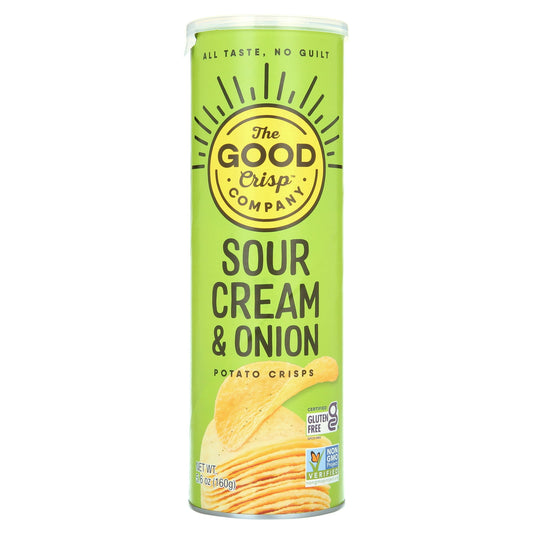 The Good Crisp Company Sour Cream & Onion Potato Snack Crisps are a storied flavor for the tastebud adventurer. Sour Cream & Onion is simply a classic and an all-time family favorite! We crafted a great tasting recipe that is free from gluten, MSG, and artificial flavors or colors. You are going to love this twist on a classic potato chip flavor! These potato chips are actually made with good ingredients (that you can pronounce) and come without the grease and guilt. It all started with a simple idea. The i