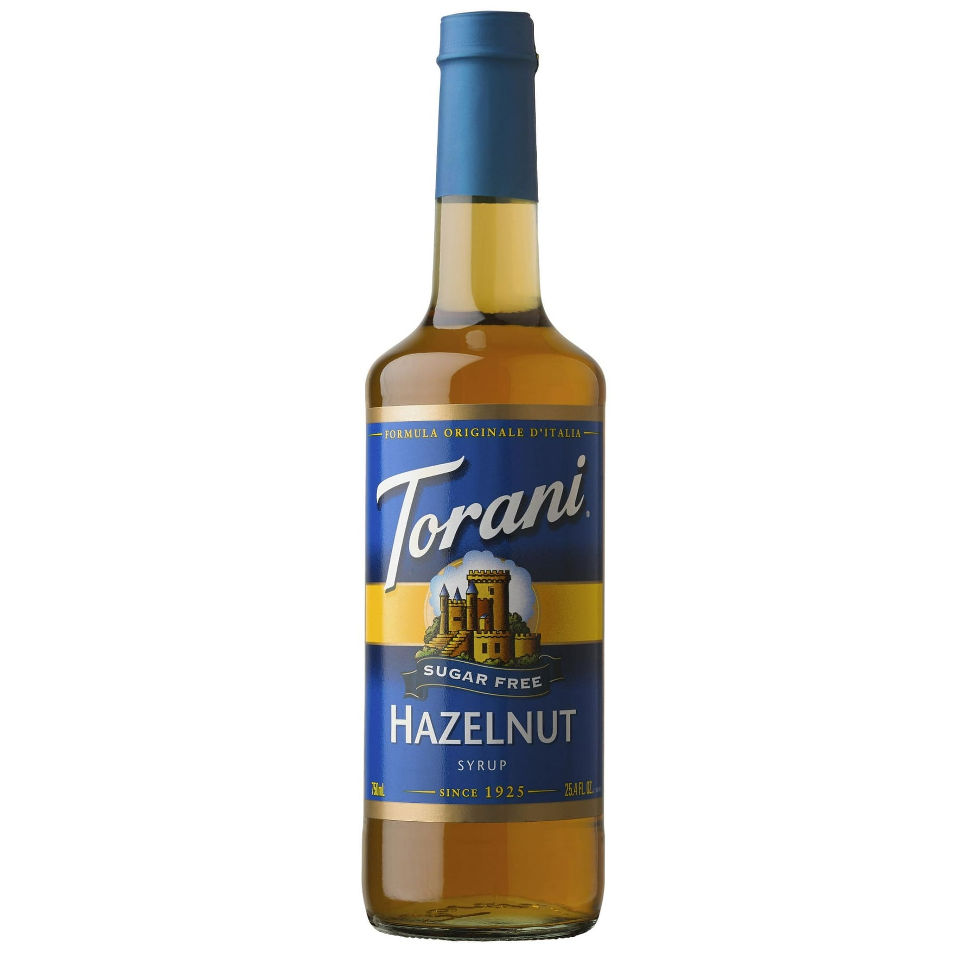 Package contains 4 Torani Sugar Free Hazelnut Syrup Bottles, 25.4 Fl oz (750 mL)