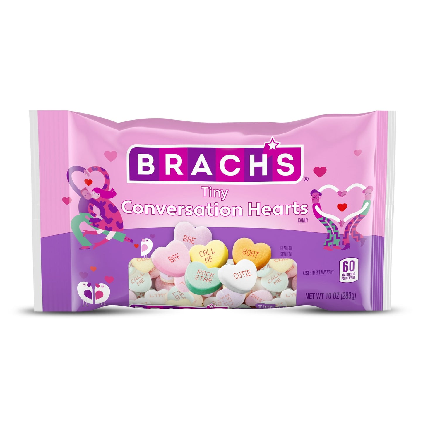 Brach’s Valentine’s Day Tiny Conversation Hearts Candy is an iconic, heart-shaped favorite among candy fanatics who want to make it a classic Valentine’s Day. This classic box of Valentine's candy hearts is a crunchy and flavorful candy delight that brings love on Valentine's Day. Spend Valentine's Day conversing with friends and loved ones as you share tiny Valentine's conversation hearts candy, each with its own adorable, cheeky saying imprinted on the front of each treat. This romantic-shaped candy is th