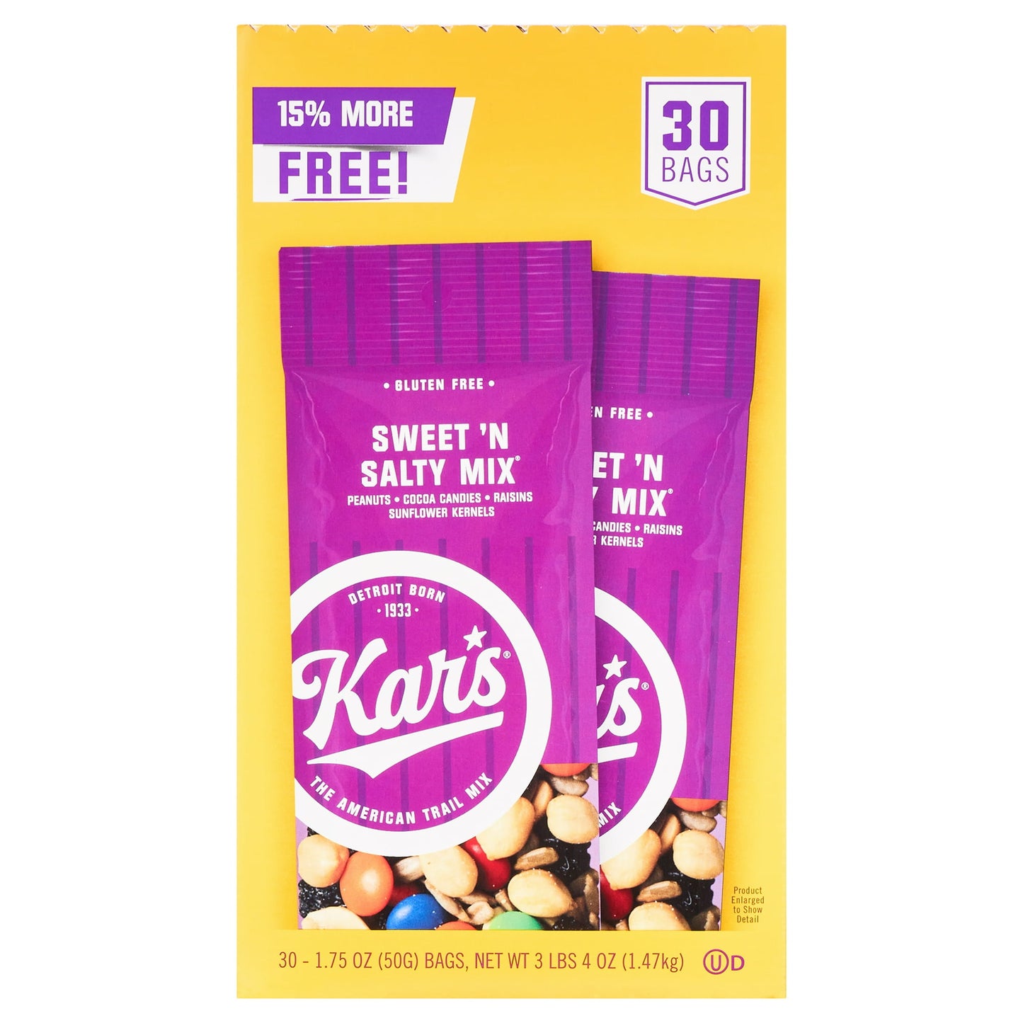 Kar's original Sweet 'n Salty Mix brings your energy into balance. Why wonder whether your energy source should be sweet or salty? Just grab Kar's Sweet 'n Salty Mix. Your yin will deliciously high-five your yang. Your tongue gets a ride on a flavor roller coaster, while iron and protein bring a sure, steady stream of energy. So Yin, Yang. How about you?