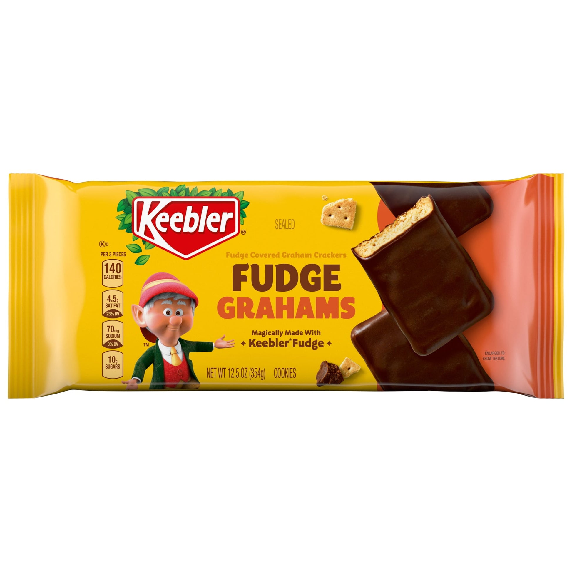 Fudge Covered Graham Crackers made with Keebler Fudge! Our decadent Keebler Fudge cookies are crafted right here in the Hollow Tree with a little Elfin ingenuity and a lot of TLC. We combine scrumptious, fudge with freshly baked, melt-in-your-mouth cookies in many irresistible combinations, that you'll find it hard to choose! In fact, every Keebler cookie is Made with Magic, Loved by Families. Previously named Keebler Deluxe Grahams Original Cookies. Keebler Fudge Grahams Cookies, 12.5 oz