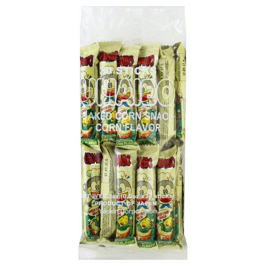 Umaibo Corn Snack - Potage and other Umaibo flavors are a tasty treat from Japan. A light, crunchy, and flavorful corn stick snack. Each stick is individually wrapped for convenience. Great for taking on the go and sharing with friends!