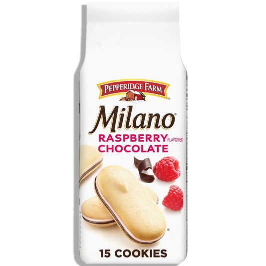 When your favorite TV show is on, when the kids are finally in bed, when you just need a little moment for yourself, Milano cookies are there for you. Pepperidge Farm Raspberry flavored Chocolate Milano Cookies deliver that delicate, sweet and oh-so-indulgent flavor when you need it most. Rich, luxurious chocolate is combined with luscious raspberry flavor and hidden between two crisp, delicate cookies for your me-time must-have. These Milano sandwich cookies are beautifully crafted because, for Pepperidge 