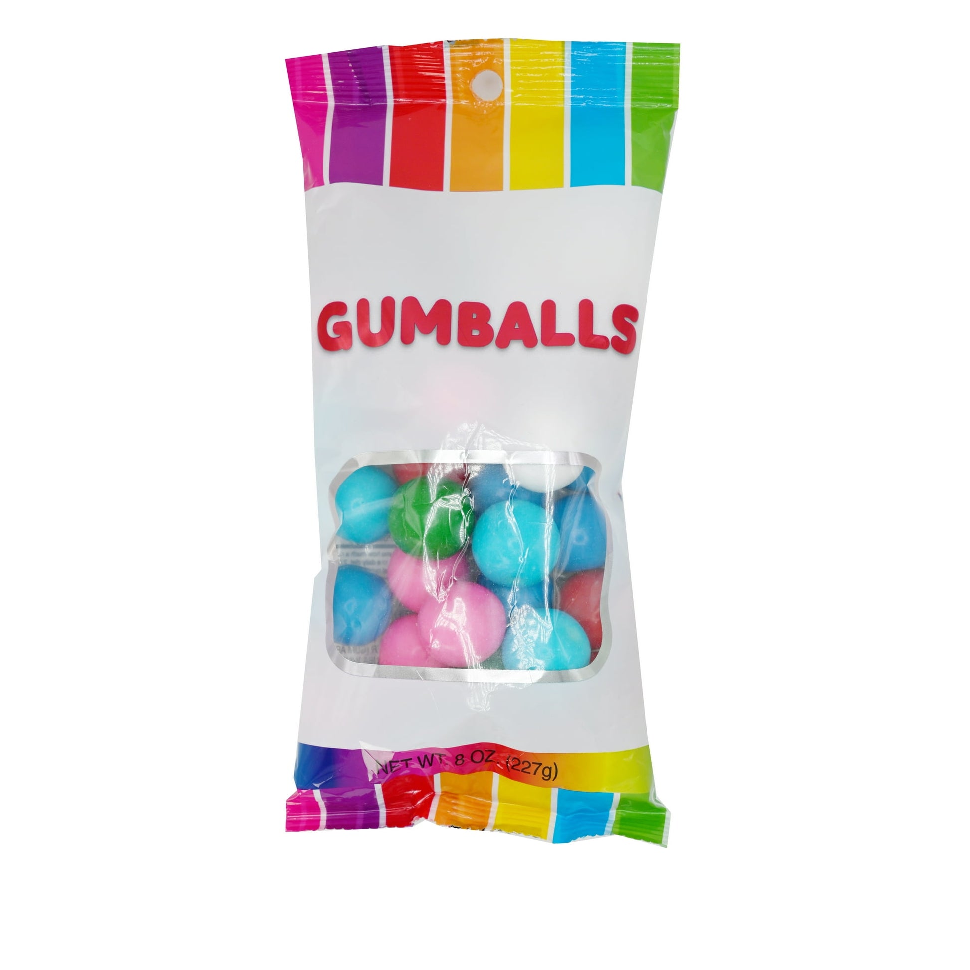 Experience a blast of flavors with Hilco's Rainbow Tutti Frutti Gumballs. Packed in an 8 oz bag, these multicolored, chewy gumballs burst with a medley of fruit flavors in every bite. Ideal for parties, as gifts, or simply to brighten your day. Indulge in these fun gumballs - each chew takes you on a delightful journey through a spectrum of fruity tastes. Turn an ordinary moment into a colorful, taste-filled delight with each round of Tutti Frutti! Regular size, approximately 30 pieces.